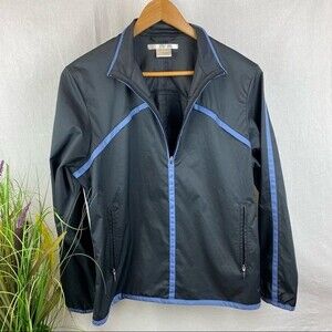 Nike Women's Black & Gray Half Zip Long Sleeve Golf Jacket M